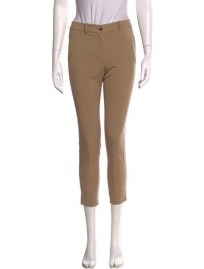 Pre-owned Michael Kors Virgin Wool Straight Leg Pants In Neutral