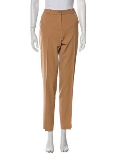 Pre-owned Michael Kors Virgin Wool Straight Leg Pants W/ Tags In Neutral