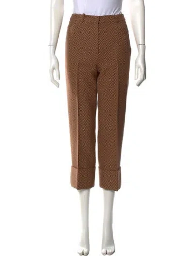 Pre-owned Michael Kors Virgin Wool Straight Leg Pants W/ Tags In Neutral