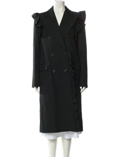 Pre-owned Michael Kors Virgin Wool Trench Coat In Black