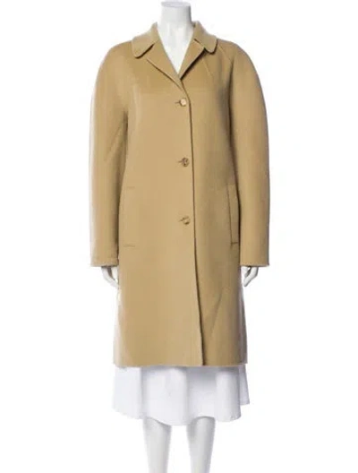 Pre-owned Michael Kors Virgin Wool Trench Coat In Brown