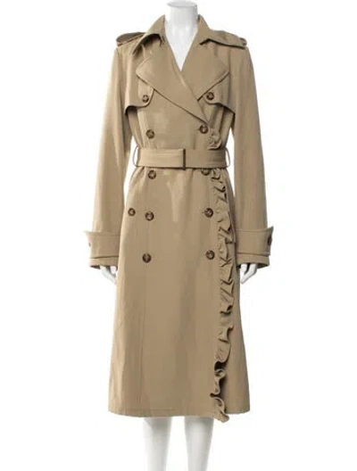 Pre-owned Michael Kors Virgin Wool Trench Coat In Neutral