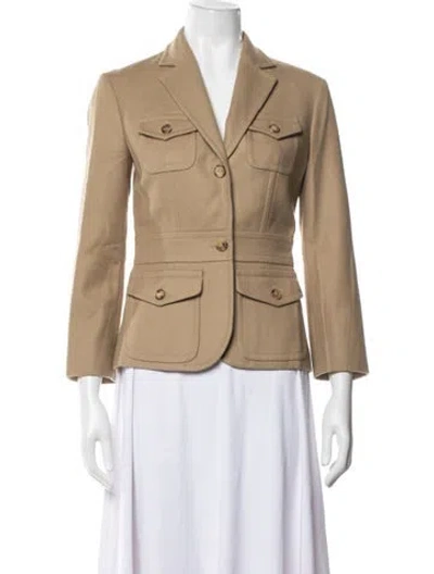 Pre-owned Michael Kors Virgin Wool Utility Jacket In Brown