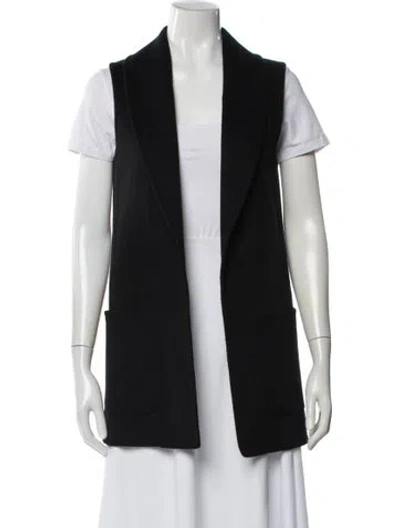 Pre-owned Michael Kors Virgin Wool Vest In Black
