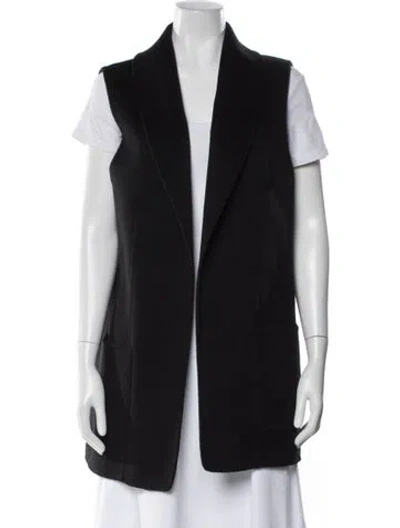 Pre-owned Michael Kors Virgin Wool Vest In Black