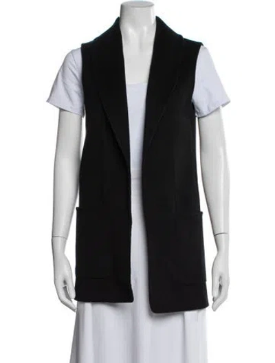 Pre-owned Michael Kors Virgin Wool Vest In Black