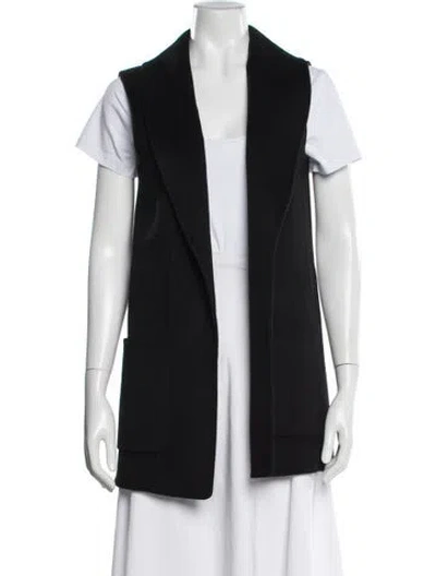 Pre-owned Michael Kors Virgin Wool Vest In Black