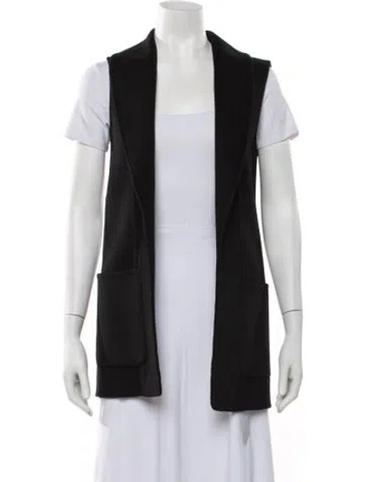 Pre-owned Michael Kors Virgin Wool Vest In Black