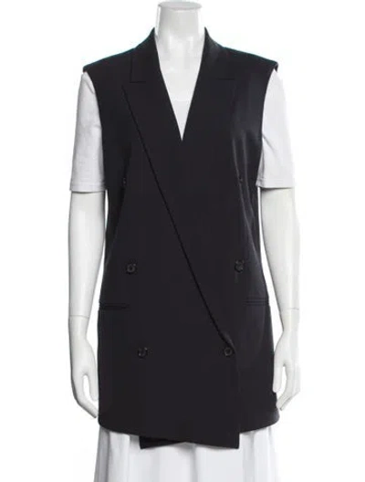 Pre-owned Michael Kors Virgin Wool Vest In Blue