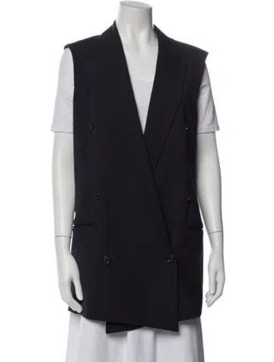Pre-owned Michael Kors Virgin Wool Vest In Blue