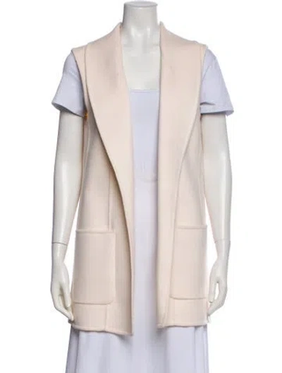 Pre-owned Michael Kors Virgin Wool Vest In Neutral