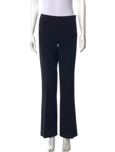 Pre-owned Michael Kors Virgin Wool Wide Leg Pants In Black