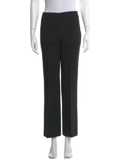 Pre-owned Michael Kors Virgin Wool Wide Leg Pants In Black