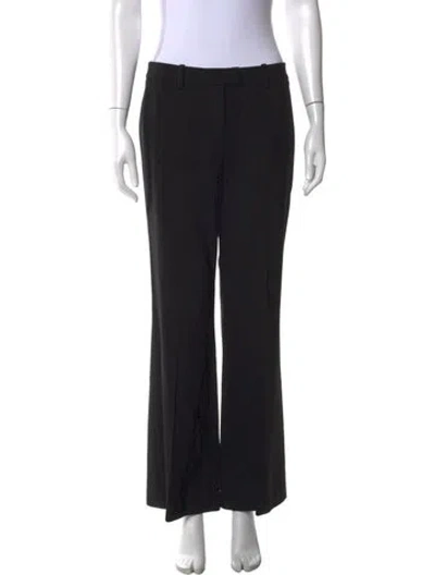 Pre-owned Michael Kors Virgin Wool Wide Leg Pants In Black