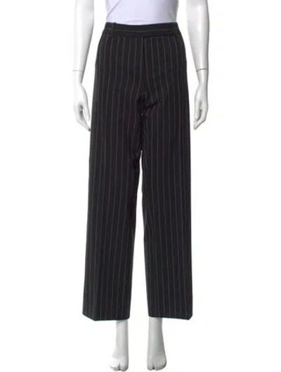 Pre-owned Michael Kors Virgin Wool Wide Leg Pants In Black