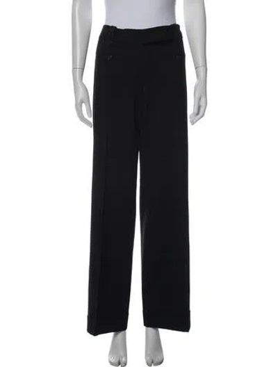 Pre-owned Michael Kors Virgin Wool Wide Leg Pants In Blue