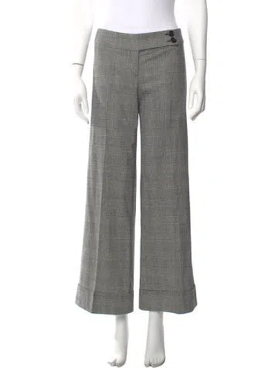 Pre-owned Michael Kors Virgin Wool Wide Leg Pants In Gray