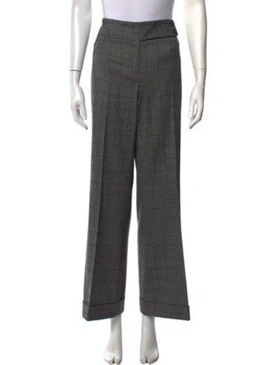 Pre-owned Michael Kors Virgin Wool Wide Leg Pants In Gray
