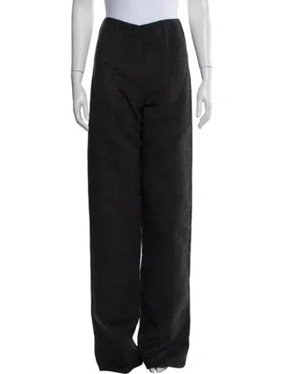 Pre-owned Michael Kors Virgin Wool Wide Leg Pants In Gray