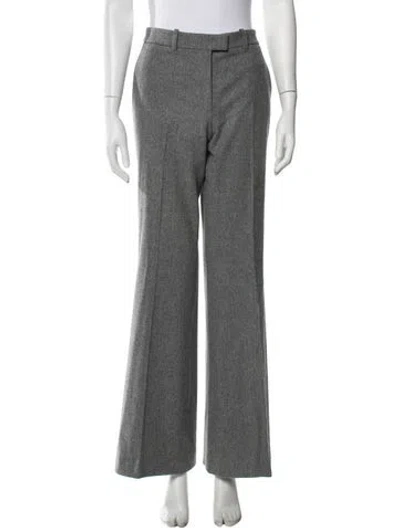 Pre-owned Michael Kors Virgin Wool Wide Leg Pants In Gray