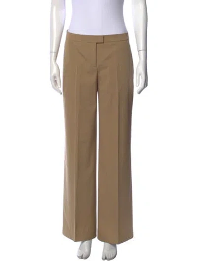 Pre-owned Michael Kors Virgin Wool Wide Leg Pants In Neutral