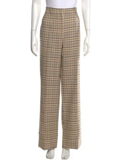 Pre-owned Michael Kors Virgin Wool Wide Leg Pants In Neutral