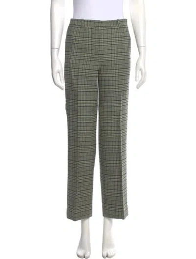 Pre-owned Michael Kors Virgin Wool Wide Leg Pants W/ Tags In Green
