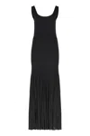Michael Kors Sleeveless Sheer Maxi Dress In Black In Black