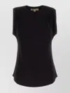 Michael Kors Viscose Stretch T-shirt Round Neckline In Brown