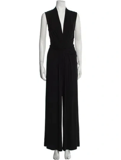 Pre-owned Michael Kors V-neck Jumpsuit In Black