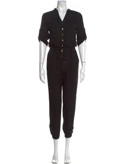 Pre-owned Michael Kors V-neck Jumpsuit In Black
