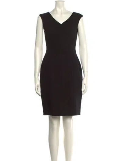 Pre-owned Michael Kors V-neck Mini Dress In Black
