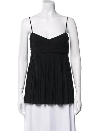 Pre-owned Michael Kors V-neck Sleeveless Top In Black