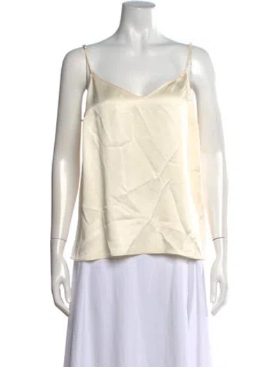 Pre-owned Michael Kors V-neck Sleeveless Top In Neutrals