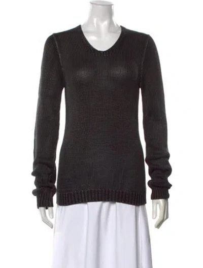 Pre-owned Michael Kors V-neck Sweater In Black