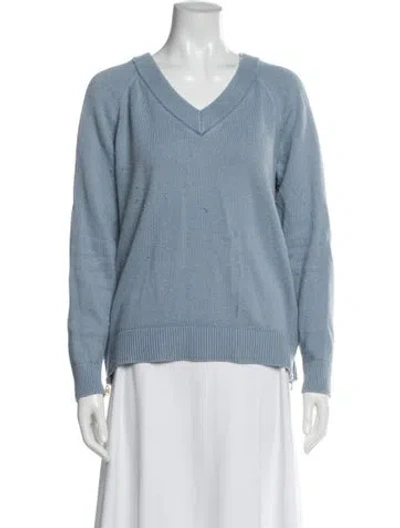 Pre-owned Michael Kors V-neck Sweater In Blue