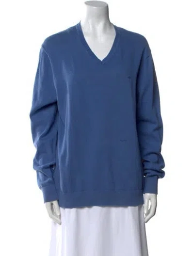 Pre-owned Michael Kors V-neck Sweater In Blue