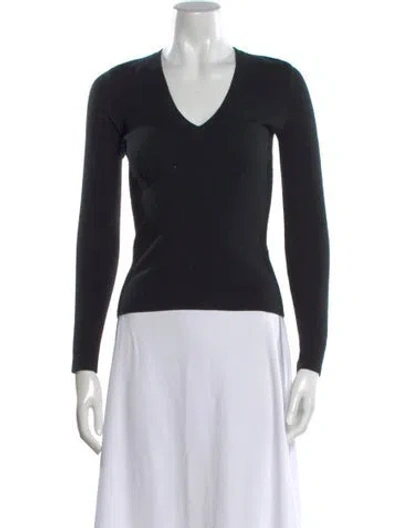 Pre-owned Michael Kors V-neck Sweater In Blue