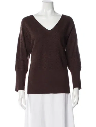 Pre-owned Michael Kors V-neck Sweater In Brown