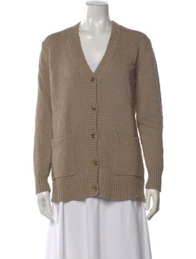 Pre-owned Michael Kors V-neck Sweater In Brown