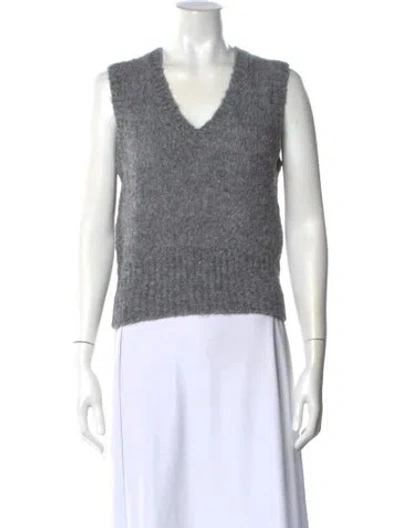 Pre-owned Michael Kors V-neck Sweater In Gray
