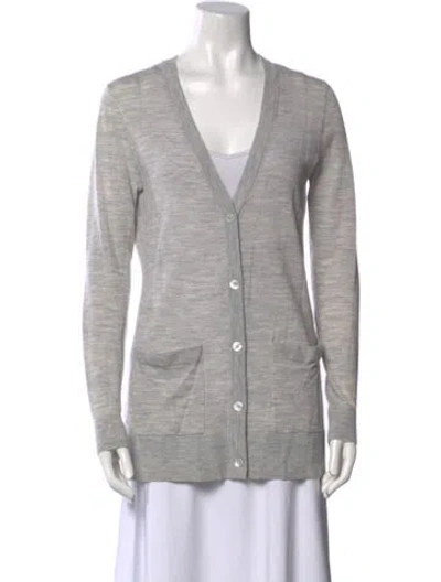 Pre-owned Michael Kors V-neck Sweater In Gray