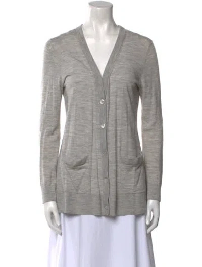 Pre-owned Michael Kors V-neck Sweater In Gray