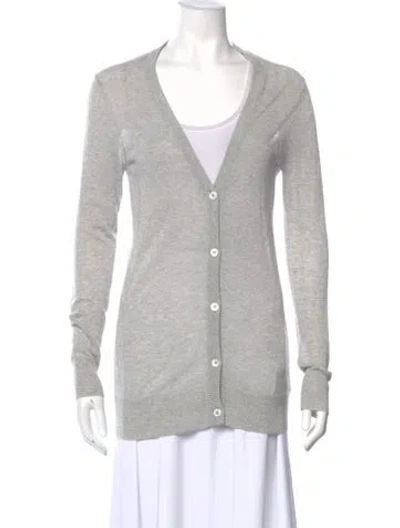 Pre-owned Michael Kors V-neck Sweater In Gray