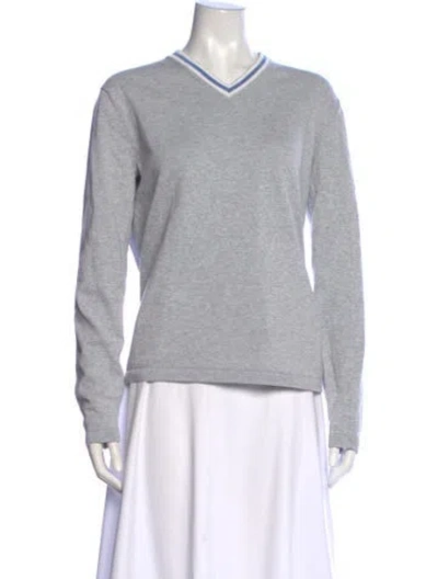Pre-owned Michael Kors V-neck Sweater In Gray