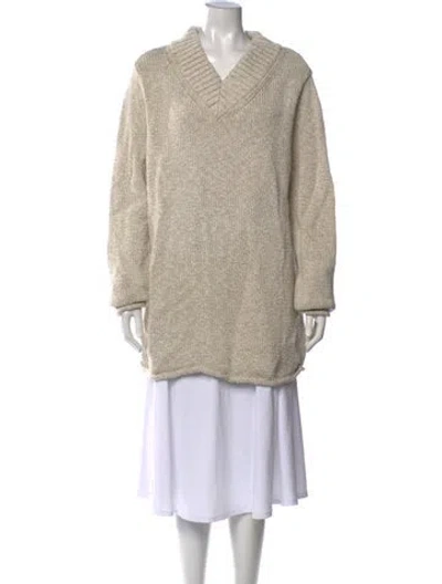 Pre-owned Michael Kors V-neck Sweater In Neutral