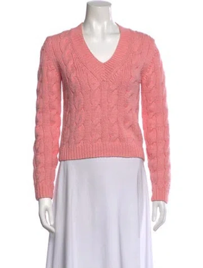 Pre-owned Michael Kors V-neck Sweater In Pink