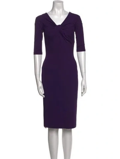 Pre-owned Michael Kors V-neck Sweater In Purple