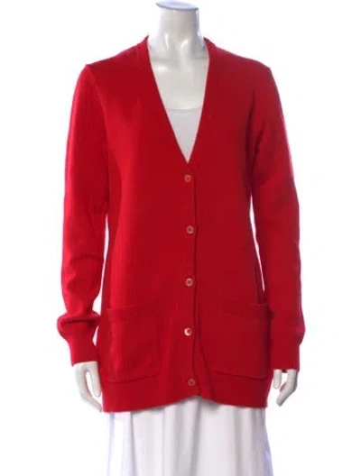 Pre-owned Michael Kors V-neck Sweater In Red