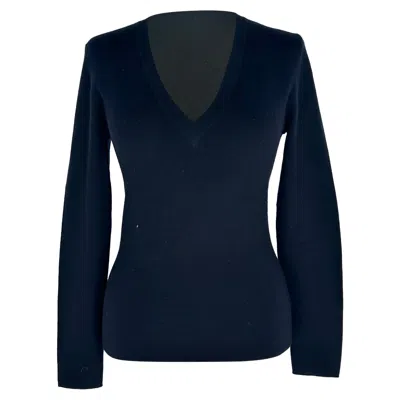 Pre-owned Michael Kors V-neck Sweatshirt In Black Cashmere In Blue